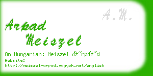 arpad meiszel business card